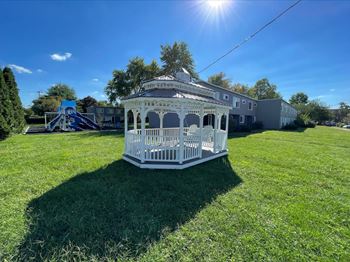 A white gazebo